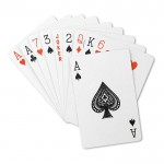 Jogo de cartas promocional em caixa cor vermelho