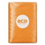 Pacote de lenços personalizados cor cor-de-laranja quarta vista com logotipo