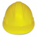 Bola anti-stress com forma de capacete cor amarelo