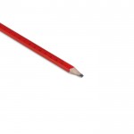 Lápis promocional com régua cor vermelho segunda vista