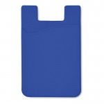 Porta-cartões de silicone    cor azul real