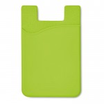 Porta-cartões de silicone    cor verde lima