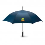 Guarda-chuva publicidade unicolor anti-vento 23'' cor azul quarta vista com logotipo