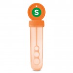 Tubo de bolas de sabão para personalizar cor cor-de-laranja quarta vista com logotipo