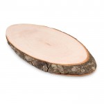 Tábua de cortar promocional em forma oval cor madeira