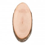 Tábua de cortar promocional em forma oval cor madeira segunda vista
