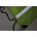 Saco de cordas personalizado e refletor cor verde lima terceira vista