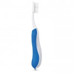 Escova de dentes promocional dobrável cor azul quarta vista