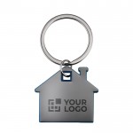 Porta-chaves de merchandising em forma de casa vista principal