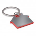 Porta-chaves de merchandising em forma de casa cor vermelho