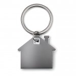 Porta-chaves de merchandising em forma de casa cor branco segunda vista