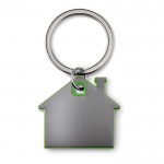 Porta-chaves de merchandising em forma de casa cor verde lima segunda vista