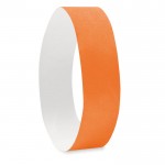 Pulseira Tyvek personalizada cor cor-de-laranja segunda vista
