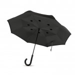 Guarda-chuva promocional reversível de 23'' cor preto