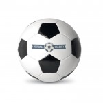 Bola de Futebol promocional cor branco quarta vista com logotipo