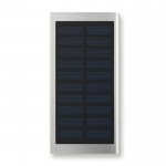 Power bank personalizado solar 8000 mAh cor prateado mate segunda vista