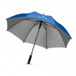 Guarda-chuva corporativo de última geração cor azul real quarta vista com logotipo