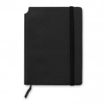 Caderno publicitário de capa suave de alta qualidade A5 cor preto terceira vista