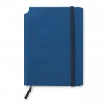 Caderno publicitário de capa suave de alta qualidade A5 cor azul terceira vista