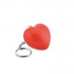 Porta-chaves promocional com coração  cor vermelho segunda vista