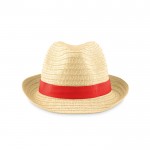 Chapéu publicitário de palha cor vermelho