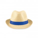 Chapéu publicitário de palha cor azul real