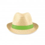 Chapéu publicitário de palha cor verde lima