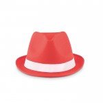 Chapéu promocional de poliéster cor vermelho segunda vista