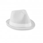 Chapéu promocional de poliéster cor branco