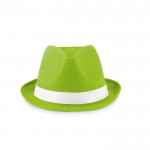 Chapéu promocional de poliéster cor verde lima segunda vista
