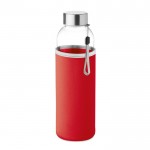 Garrafa de água personalizada com capa cor vermelho