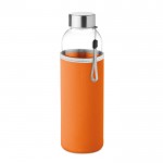 Garrafa de água personalizada com capa cor cor-de-laranja