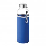 Garrafa de água personalizada com capa cor azul real
