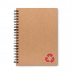 Caderno personalizado ecológico cor vermelho