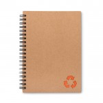 Caderno personalizado ecológico cor cor-de-laranja