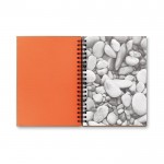 Caderno personalizado ecológico cor cor-de-laranja terceira vista