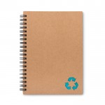 Caderno personalizado ecológico cor turquesa