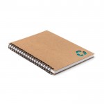 Caderno personalizado ecológico cor turquesa segunda vista