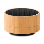 Coluna Bluetooth com Carcaça de Bambu cor preto segunda vista