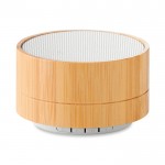 Coluna Bluetooth com Carcaça de Bambu cor branco