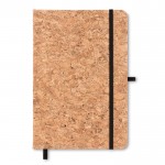 Caderno A5 personalizável com capa de cortiça cor preto