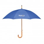 Guarda-chuva para empresas e executivos cor azul real quarta vista com logotipo