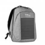 Elegante mochila com carregador solar cor preto impresso