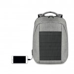 Elegante mochila com carregador solar cor preto quarta vista