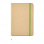 Caderno personalizado em cartão reciclado cor verde lima