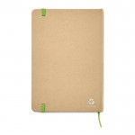 Caderno personalizado em cartão reciclado cor verde lima segunda vista