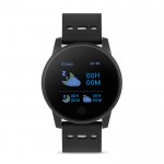 Relógio smartwatch com logotipo cor cinzento terceira vista