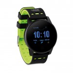 Relógio smartwatch com logotipo cor verde lima quarta vista com logotipo
