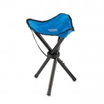 Cadeira dobrável personalizada para exterior cor azul real quarta vista com logotipo