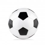 Pequena bola de futebol com logotipo cor branco segunda vista